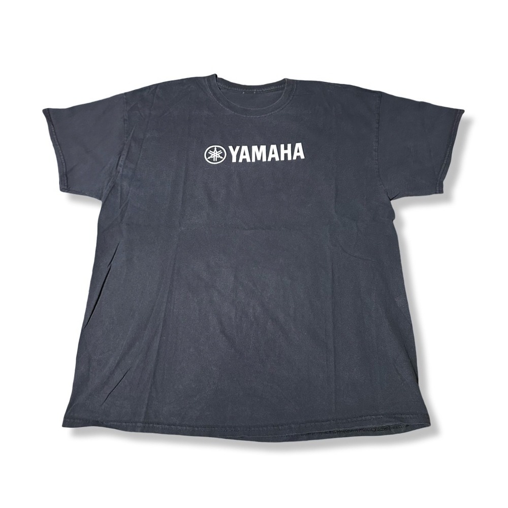 VTG Y2K Yamaha Graphic T-Shirt Mens XL Black Excellent Short Sleeve Logo Tee